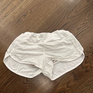 Women's lululemon white speed shorts - size 6 - great condition